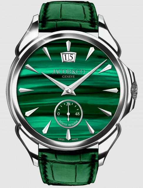 Jacob & Co PALATIAL CLASSIC MANUAL BIG DATE - STAINLESS STEEL (MALACHITE) PC400.10.AA.AC.ABALA Replica watch